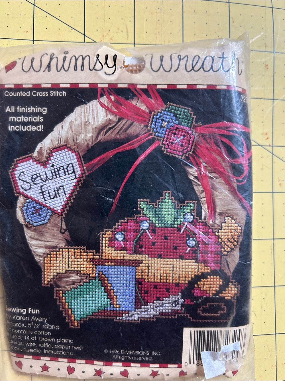 Whimsy Wreath 'Sewing Fun' Counted Cross Stitch Kit